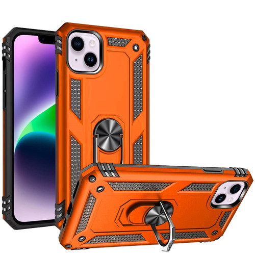 iP 13/14 Ring Magnetic Kickstand Case Cosmic Orange