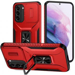 SAM S21 Complete Magnetic Metal Ring Stand Camera Protection Hybrid Red