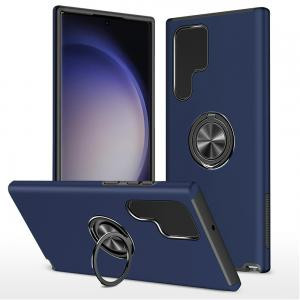 Sam S21 Ultra CHIEF Oil Painted Magnetic Ring Stand Case Dark Blue