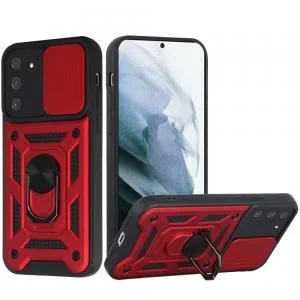 Sam S21 Ultra ELITE Camera Push Magnetic Ring Stand Case Red