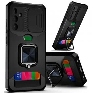 Sam S24 FE Multi-Functional Card Magnetic Ring Stand Black