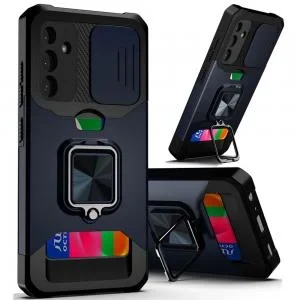 Sam S24 FE Multi-Functional Card Magnetic Ring Stand Blue