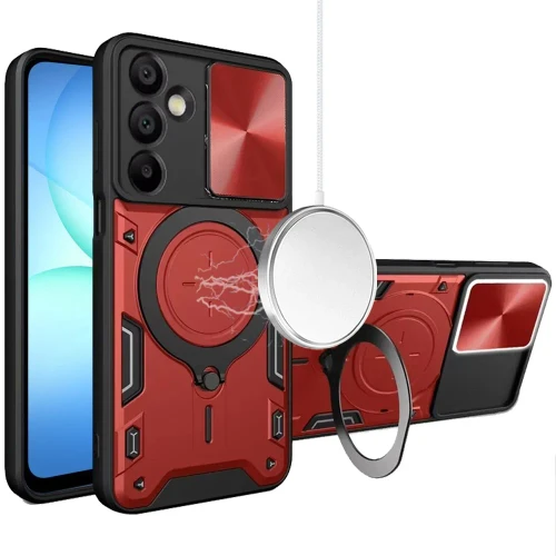 Sam A17 5G Magnetic Ring Stand Camera Protection Hybrid Black