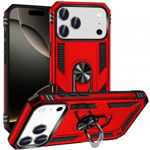 IP17 Pro Magnetic Circle Kickstand Hybrid Case Red