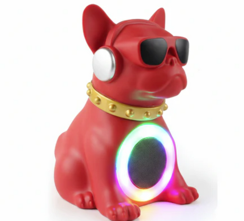 MD60 Portable Dog Speaker w/ Dancing Ring LED Red
