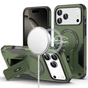 iP 17 Pro Max Sturdy Bracket Kickstand Mag Midnight Green