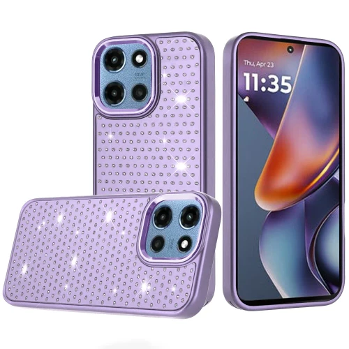Moto G 5G 2025/2026/G Play 2026 Beautiful Diamond Metallic Design Edged Hybrid Purple