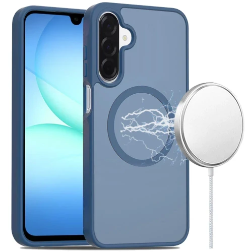 Sam A17 5G Circle Smooth Safe Matte Feel Hybrid Case Navy