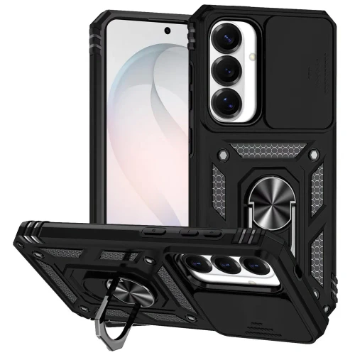Sam S26 FE Well Protective Magnetic Ring Stand Camera Protective Case Black
