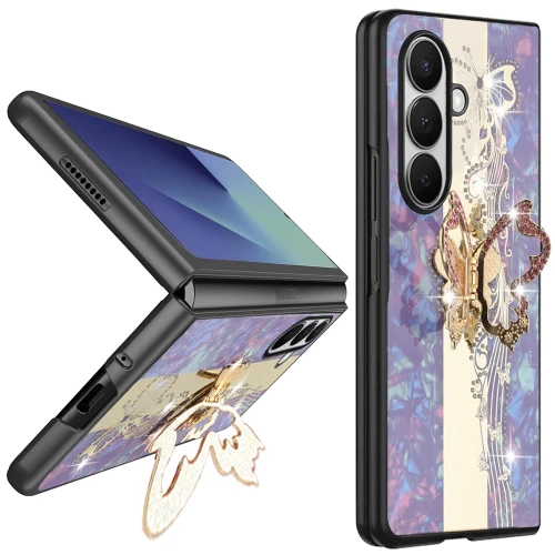 SAM Z FOLD 8 ULTRA Bling Butterfly Case Purple