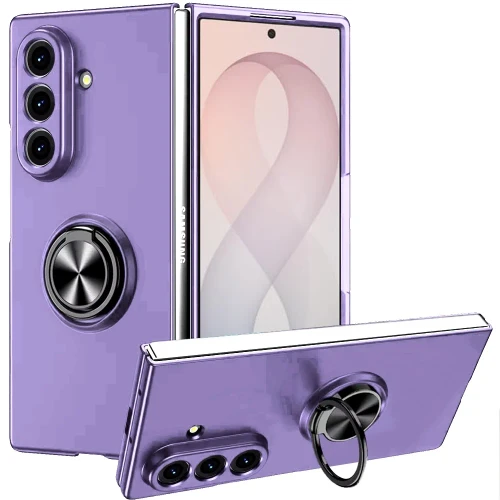 SAM Galaxy Z Fold 8 Ultra Chief Premium Matte Magnetic Ring Stand Case Purple
