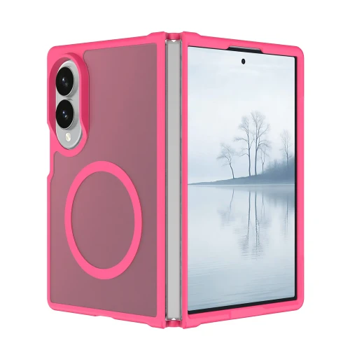 SAM Z Fold 8 Mag Circle Smooth Safe Matte Feel Case Hot Pink