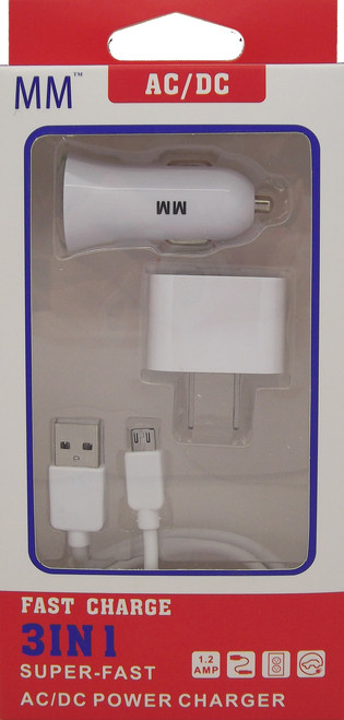 MM 3 in 1 Micro USB Charger