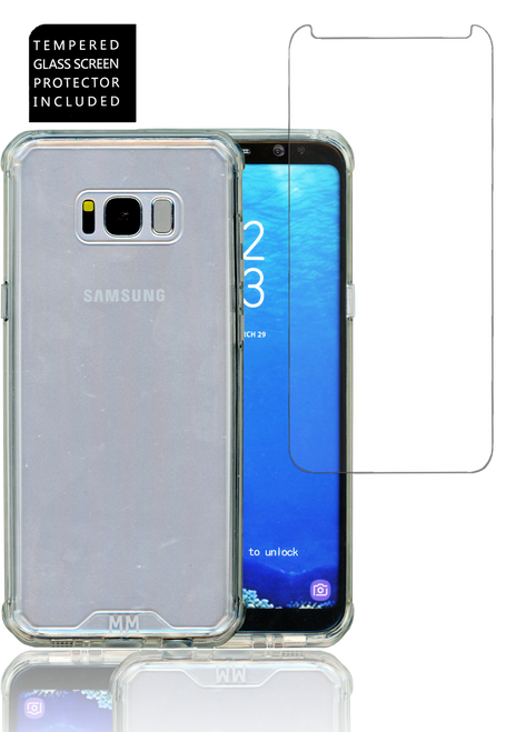 Samsung Galaxy S8 MM Opal Crystal Armor Clear(Curved Tempered Glass Included)