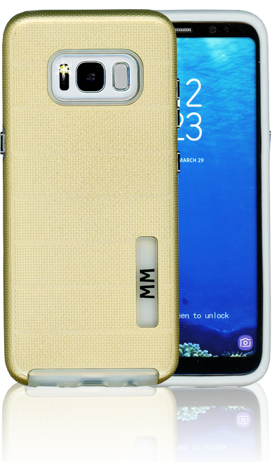 Samsung Galaxy S8 MM Opal Slim Case Gold(Curved Tempered Glass Included)