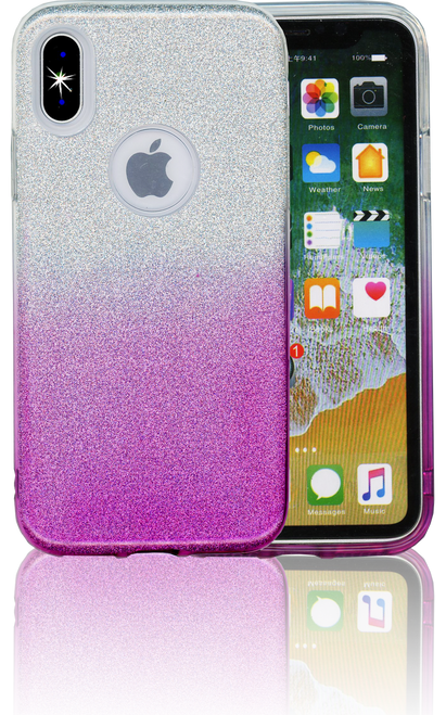 Iphone X/10/XS MM Glitter Hybrid (Two Tone) Purple