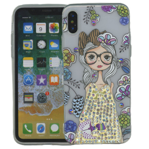 Iphone X/10/XS MM Electroplated Bling Girl 1