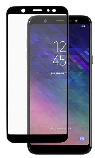 Samsung Galaxy A6 MM Full Covered Tempered Glass Black