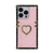 iPhone 14 Pro Square Heart Case Pink