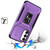 Samsung S25 Plus/S24 Plus Complete Magnetic Metal Ring Stand Camera Protection Hybrid Purple