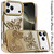 IP 17 Pro Max Butterfly Freedom Shimmer Glitter Case Gold