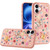 IP 17 Butterfly Diamond Bling Glitter Hybrid Case Pink