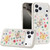 IP 17 Pro Butterfly Diamond Bling Glitter Hybrid Case White