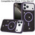 IP 17 Pro Max Diamond Magnetic Circle Pattern Hybrid Case Purple