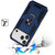 IP17 Pro Max Ring Magnetic Kickstand Hybrid Case Blue