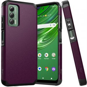 Cricket Outlast Tough Strong Hybrid Case Dark Purple - WORLD CELLULAR Cricket Outlast Tough Strong Hybrid Case Dark Purple - WORLD CELLULAR