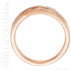 (NEW) BELLA COUTURE VIOLA Fine Elegant Diamond Organic Woven Criss Cross 14K Rose Gold Ring