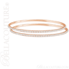 (NEW) BELLA COUTURE STACKABLE FINE PAVE' DIAMOND 14K ROSE GOLD BRACELET (3 CT. TW.) 8" INCHES