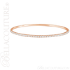 (NEW) BELLA COUTURE STACKABLE FINE PAVE' DIAMOND 14K ROSE GOLD BRACELET (3 CT. TW.) 8" INCHES