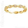 (NEW) BELLA COUTURE FINE GORGEOUS ANTIQUE STYLE DIAMOND 14K YELLOW GOLD STACKABLE ANNIVERSARY ETERNITY RING BAND (SIze 7) (1/8 CT. TW.)