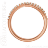 (NEW) BELLA COUTURE GENA Fine Gorgeous Diamond Criss Cross 14K Rose Gold Ring (1/5 CT. TW.)