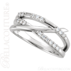 (NEW) BELLA COUTURE VIOLA II Fine Gorgeous Diamond Organic Woven Criss Cross 14K Rose Gold Ring