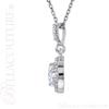 (NEW) BELLA COUTURE HALO Gorgeous Fine Diamond 14K White Gold Necklace (18" in Length) (1 CT. TW.)