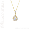 (NEW) BELLA COUTURE HALO Gorgeous Fine Diamond 14K White Gold Necklace (18" in Length)(1/2 CT. TW.)