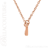 (NEW) BELLA COUTURE Fine Delicate Diamond Curved Bar 14K Rose Gold Pendant Necklace (16" in Length)