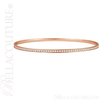 (NEW) BELLA COUTURE FINE GORGEOUS PAVE' DIAMOND 14K YELLOW GOLD BANGLE BRACELET (1 1/2CT. TW.) 7" INCHES