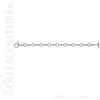 (NEW) BELLA COUTURE ETRUSCAN COLLECTION Fine 14K Solid White Gold Chain Toggle Dangle Drop Accent Bracelet