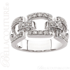 (NEW) BELLA COUTURE LINA Fine Gorgeous Diamond 14K White Gold Link Chain Style Ring Band (1/3 CT. TW.)