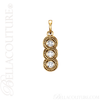 (NEW) BELLA COUTURE FINE ELEGANT THREE STONE DIAMOND 14K YELLOW GOLD DANGLE DROP PENDANT NECKLACE (1/3 CT. TW.)