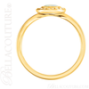 (NEW) BELLA COUTURE FINE GENUINE OPAL GEMSTONE DIAMOND 14K YELLOW GOLD RING