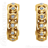 (NEW) BELLA COUTURE La SIMONE FINE OPEN FILIGREE DIAMOND 14K YELLOW GOLD EARRINGS (1/10 CT. TW.)