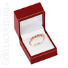 (NEW) BELLA COUTURE GALLA Gorgeous Bezel Set Genuine Pink Tourmaline Gemstone 14K Rose Gold Ring