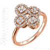 (NEW) BELLA COUTURE ETRUSCAN Fine Gorgeous Diamond White Gold Quatrefoil Clover Ring (1/2 CT. TW.)