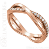 (NEW) BELLA COUTURE BALIENNA Fine Gorgeous Diamond Rose Gold Open Woven Eternity Ring (1/5 CT. TW.)