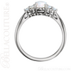(NEW) BELLA COUTURE PANINA Fine Diamond Genuine Oval Opal Gemstone 14K White Gold Ring (1/5 CT. TW.)