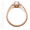 (NEW) BELLA COUTURE PANINA II Fine Diamond Genuine Oval Moonstone Gemstone 14K Rose Gold Ring
